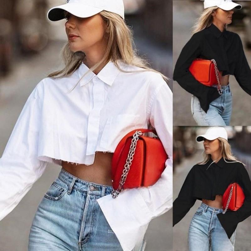 Punk Style Short Sleeve Shirt With Solid Color For Streetwear Fashion