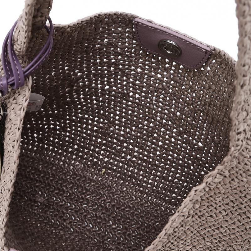 Daks Gray Real Raffia Twisted Mesh Shoulder Bag M Dcba6e571g