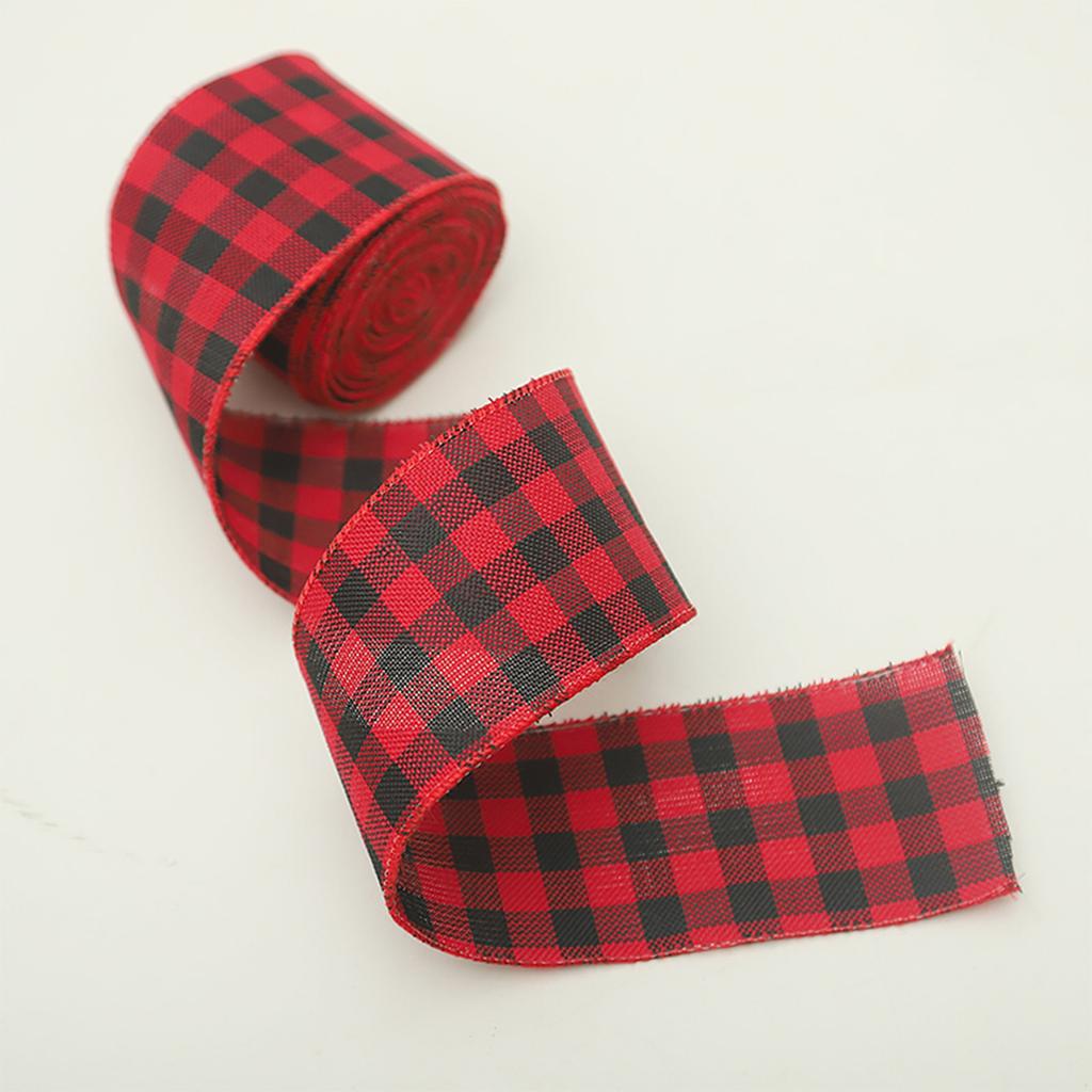Christmas Ribbon Wired DIY Bow Flower Craft Ribbon for Wreath Floral Bows Crafts Christmas Holiday Celebration Decorations