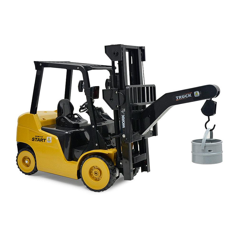 13 41 14Cm Remote Control Vehicles RC Forklift Rechargeable Vehicle Engineering Radio Control Vehicle Construction Mechanical Simulation High Lifts Crane