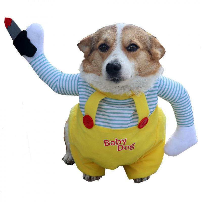 Funny Halloween Pet Dog Polyester Eco-friendly Big Banana Print Cartoon Style Formal Coat for Winter