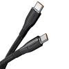 Fabric Braided 120W Dual Type-C Fast Charging Cable for Huawei & Xiaomi Laptops, 6A Flash Charge.
