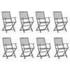 Maison Exclusive - Chaises pliantes 8 pièces avec coussins en bois d'acacia massif
