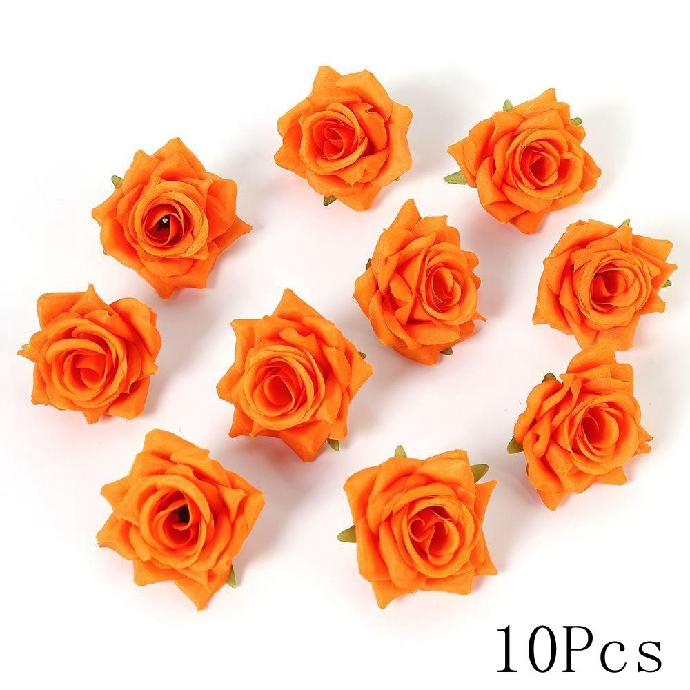 Autumn Orange Artificial Flowers Silk Fake Flowers for Home Room Decor Garden Wedding Decoration Bouquet Wreath Gift Accessories