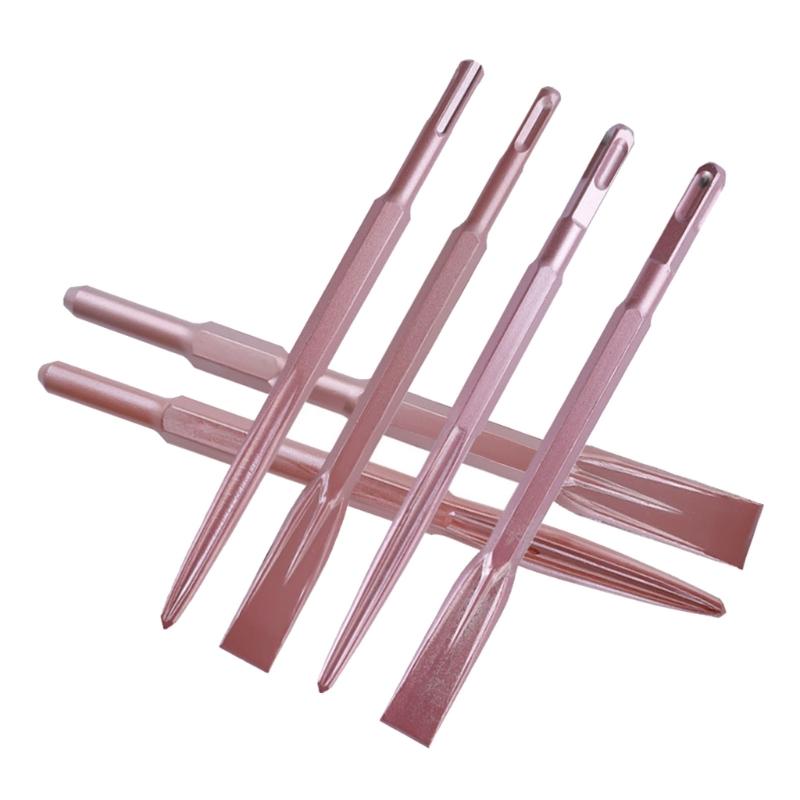 Professional Electric Hammer Chisel Rose Gold Brick Wall Opening Drilling Bit for Drilling Chiseling Accessories