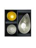 Nousaku 100% Tin Sake Cup Set, Two Gold Leaf Sake Cups, Small Katakuchi Sake Cup