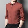 Long Sleeve Men Shirt Solid Color Business Casual Gentleman Shirts