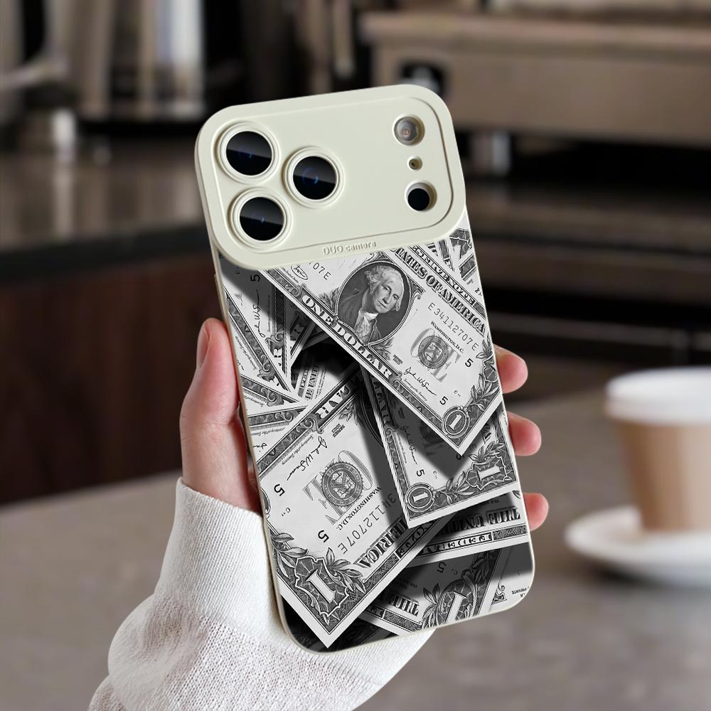 Monochrome 1 Dollar Bill Stack Money Print Phone Case For Samsung Galaxy S26 Ultra S25 S24 S23 S22 Plus S21 FE A16 A55 A35 Cover