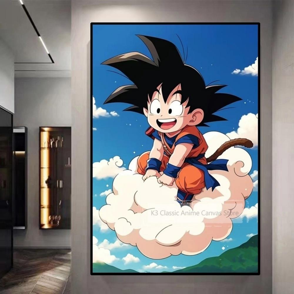 Dragon Ball Starry Night Tapestry  Sun Wukong Super Saiyan Anime Hanging with Gokus Kamehameha Ideal for Otaku Bedroom Decor