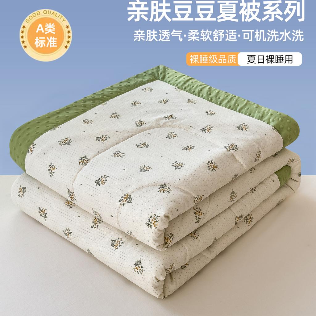 Double Layer Yarn A-Class Printed Soybean Velvet Summer Cool Quilt