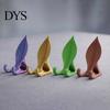 Cute Desk Gadgets Leaf Shaped Phone Stand, 3D Printed Mobile Holder with Double Stable Cell Mount Hook Support, Creative Hands Free Video Cradle,