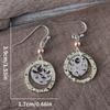 Retro Einfache Creolen Zweifarbige Ohrringe Einfacher Schmuck Ohrringe