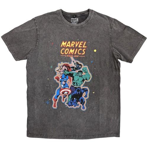 Marvel Comics Unisex Adult Avengers Stone Wash T-Shirt