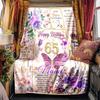 Happy Birthday 65Th Rv Customize Your Name Blanket Comfortable Soft Lightweight Allseason Multipurpose Blanket For Travel Camping Picnic Sofa Bed