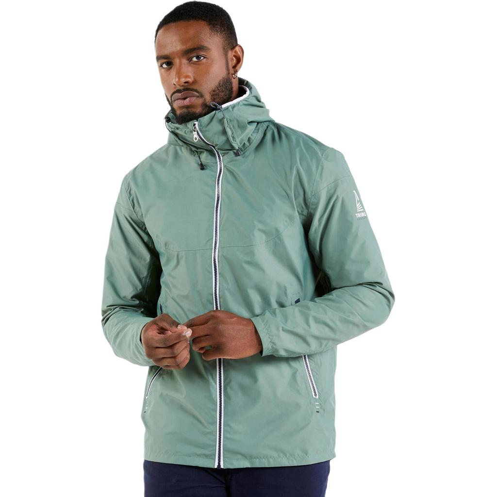 Decathlon Color-Block Windproof Waterproof Thermal Casual Jacket Unisex In Khaki