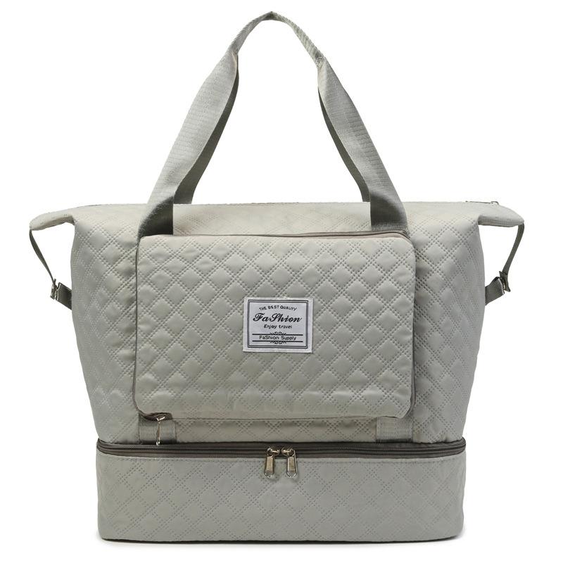 Home Clothes Storage Bag for Dry and Wet Separation Sports Foldable Fitness Yoga Bag Can Be Put On A Lever and Strap Shoe Compartment