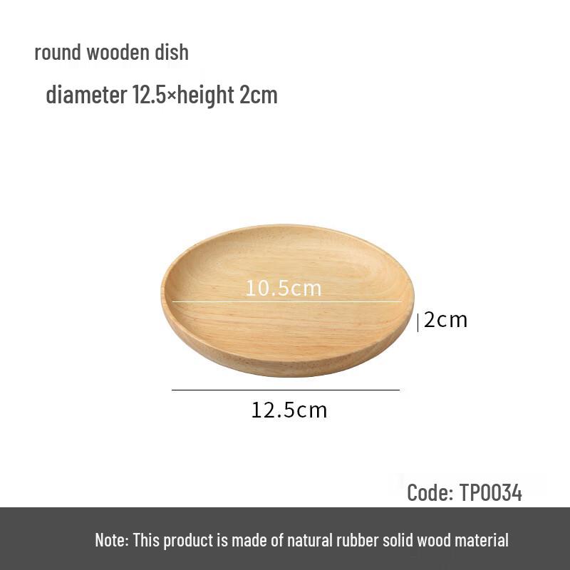 Molona Japanese Oak Wood Round Serving Plates (Set of 3)