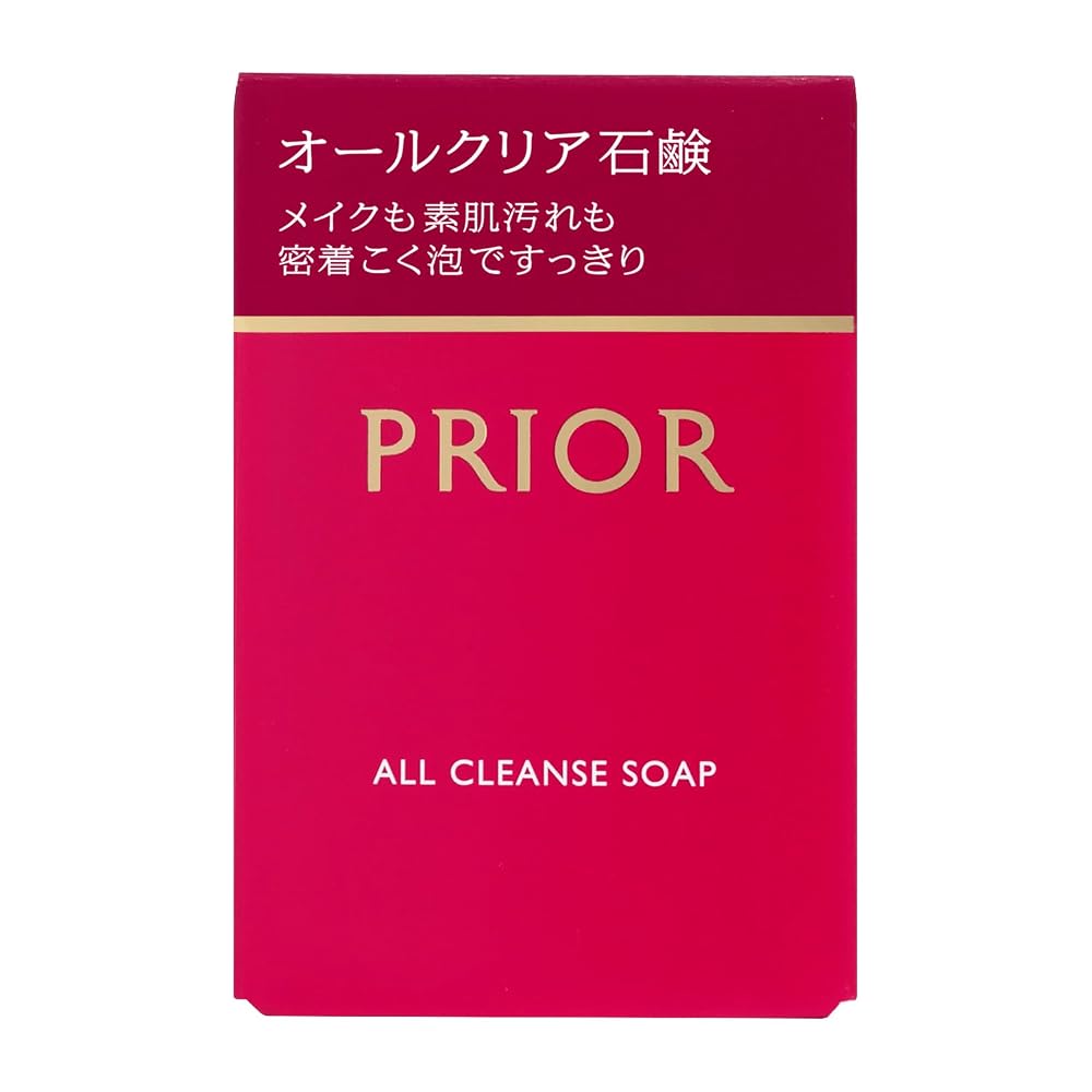PRIOR All Clear Soap, Facial Cleanser & Makeup Remover, Standard Weight 100g (Cold-formed)