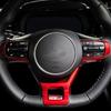 For KIA K5 -2024 LHD RHD Car Carbon Wood Style Steering Wheel Button Decor Cover Center Air Outlet Panel Trim Accessory