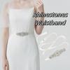 Silver Bridal Belt Long Bridal Sashes Fashion Wedding Belt  Wedding