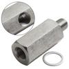 1pc Turbo Oil Feed Adapter Fitting Line Gauge 1/8NPT Stainless Steel For