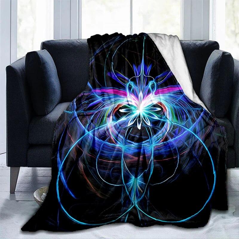 Colorful Magical Fantasy Abstract Art Printed Modern Blanket Gedruckt Bettdecke Geschenk Flannel Soft Sofa Bed Throwing Blankets