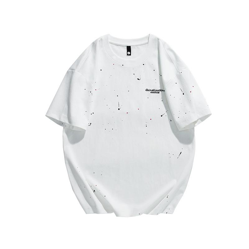 White T-shirt Mens Summer Updated T-shirt American Xinjiang Cotton Short-sleeved T-shirt