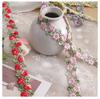 10Meters Pink Lace Trim Crafts Flower Embroidered Applique For Party Dress Decoration Collars Sewing DIY Ribbon Fabric 2cm Wide