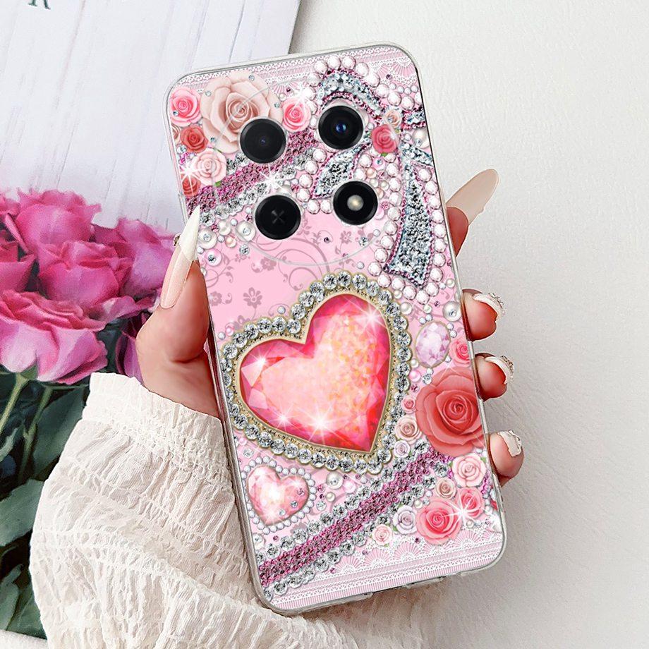 For Huawei Nova 13i / Nova 12i 4G Back Cover Girly Fashion Flower Butterfly Painting Case Soft TPU Clear Slim Silicone Fundas