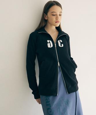 Art Speak House Raglan Cutting Zip Up_Black