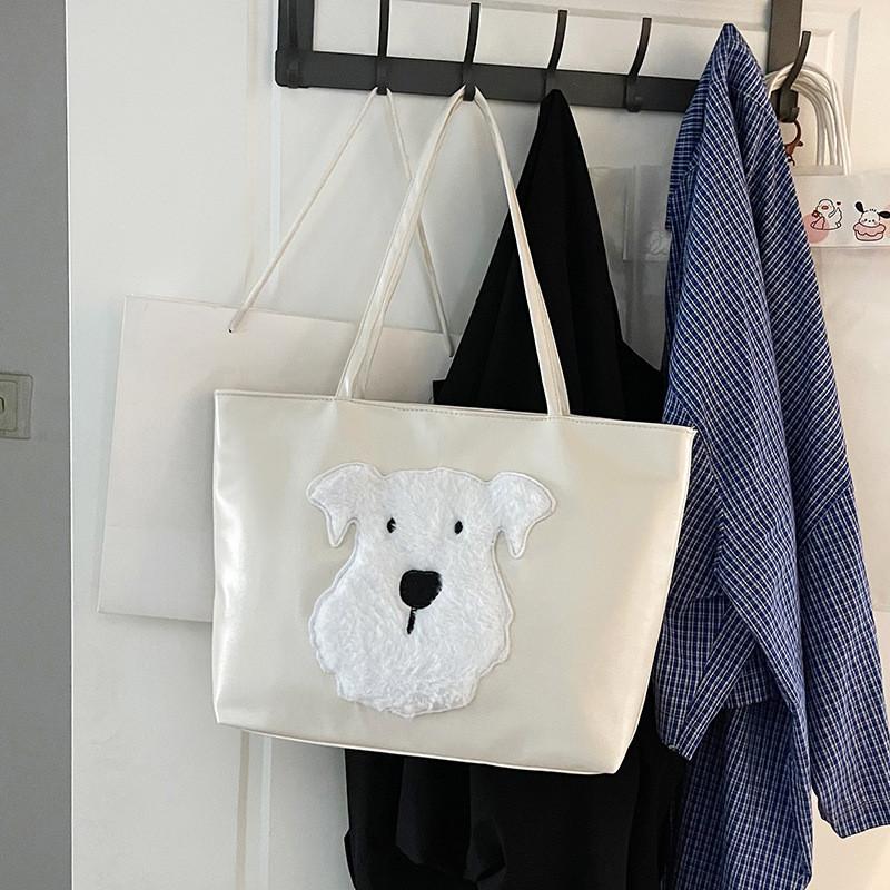 

Stylish Casual Large Capacity Tote Bag For Women In Black Brown And Beige With Trendy Design OffWhite
