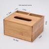 Longpin Bamboo Tissue Box & Desk Organizer