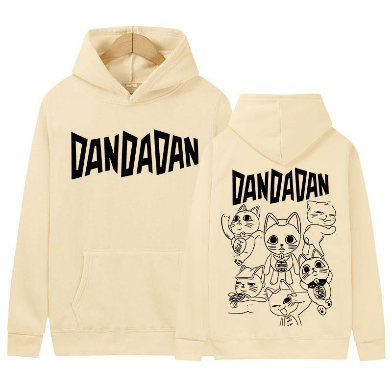 Japanese Anime Dandadan Okarun Dan Da Dan Graphic Hoody Funny Cat Style Men Women Fleece Sweatshirt