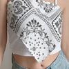 Summer Sling Vest Square Collar Sleeveless Retro Printing Camisole Slim Fit Tank Top Women T-shirt Streetwear