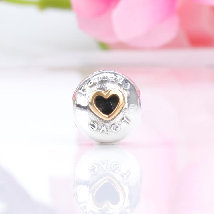 Pandora S925 Sterling Silver Heart Family Photo Clip Jewelry Buckle