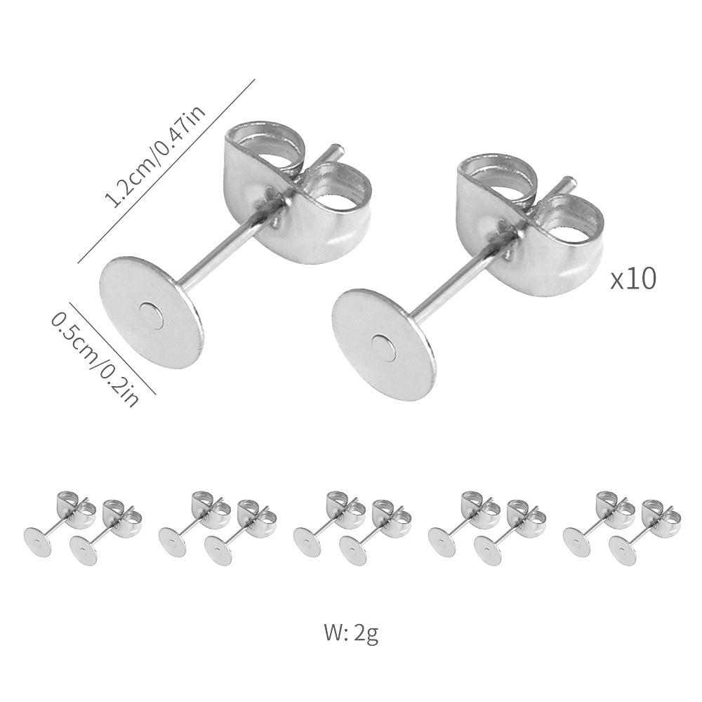 Heart and Round Gem Earring Dangle Silicone Mold Set for DIY Resin Crafting