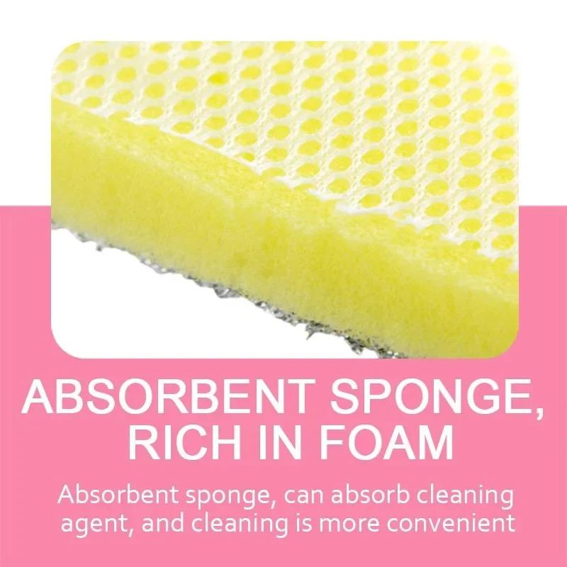 3/5/10Pcs Double Side Dishwashing Sponge Dish Washing Brush Pan Pot Dish Wash Sponges Household Cleaning Kitchen Tools