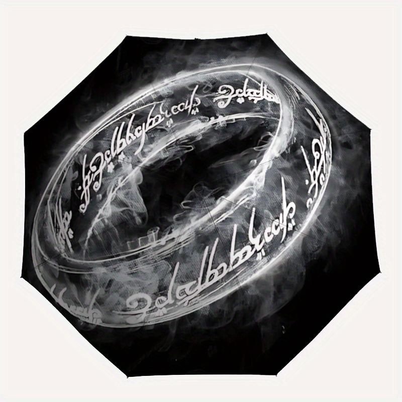 

1pc The Lord of the Rings Automatic Folding Umbrella, Portable Design with 8 Ribs, Casual Outdoor Accessory HolidayBirthday Gifts yy250814030