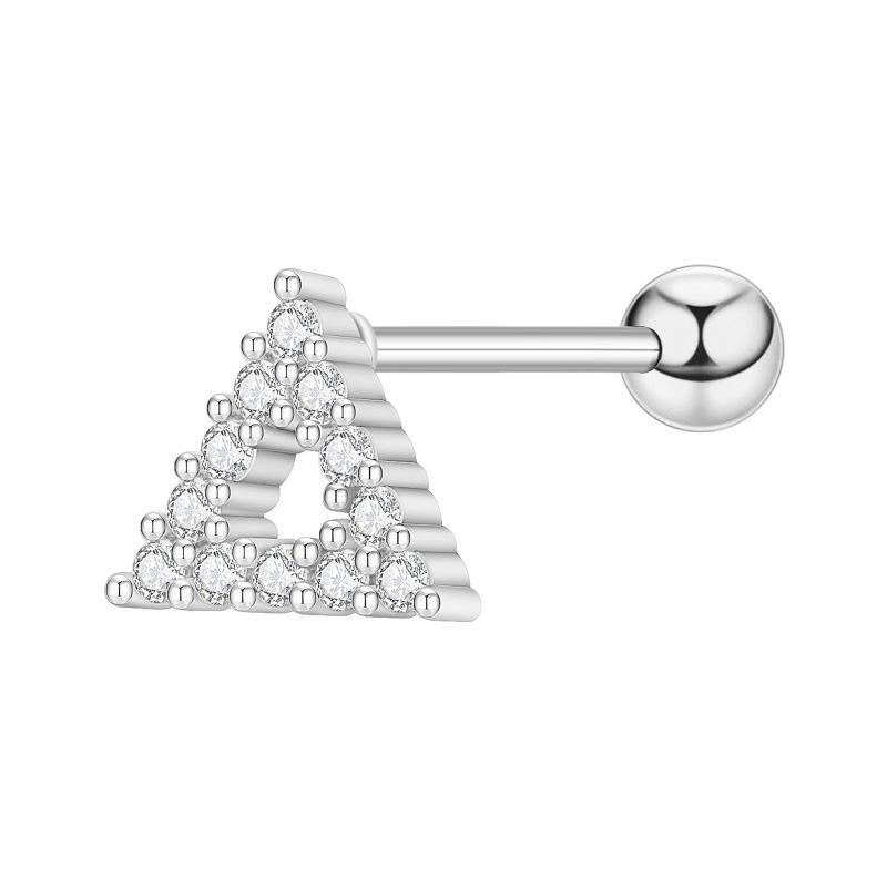 Floral Pave Diamond Mini Screw Stud Earrings 