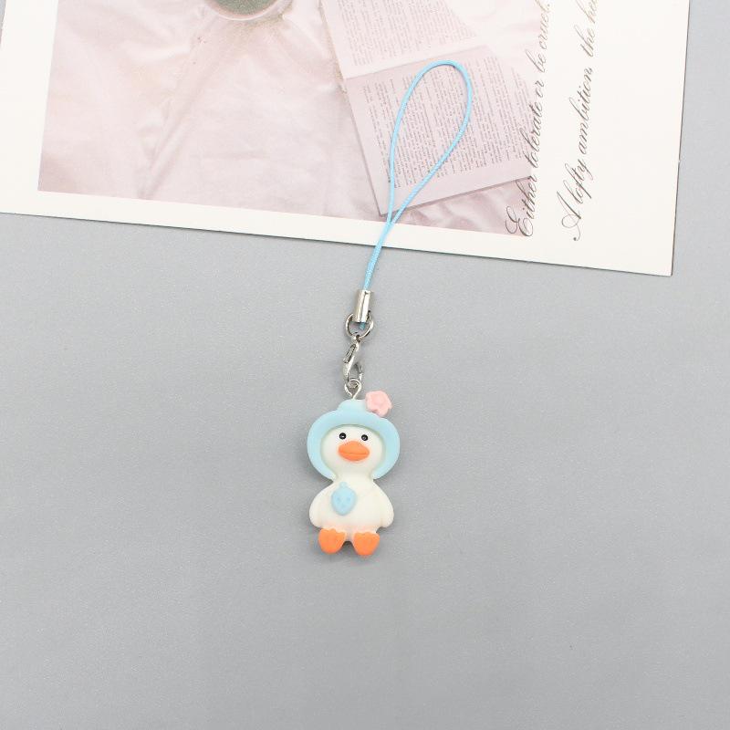 Entzückender Schiel-Enten Schlüsselanhänger & Handy-Anhänger - Strohhut-Accessoire & Rucksack-Anhänger Geschenk