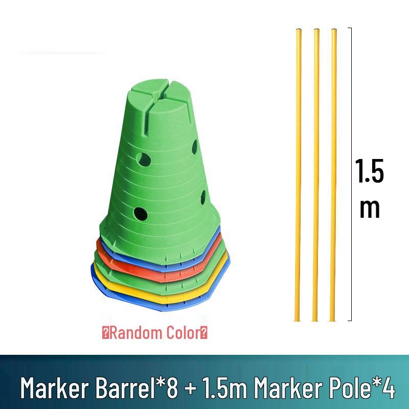 Children's Sensory Training Ice Cream Marker Cones with Holes - Kindergarten Flat-Top Bucket Hurdles and Teaching Aids