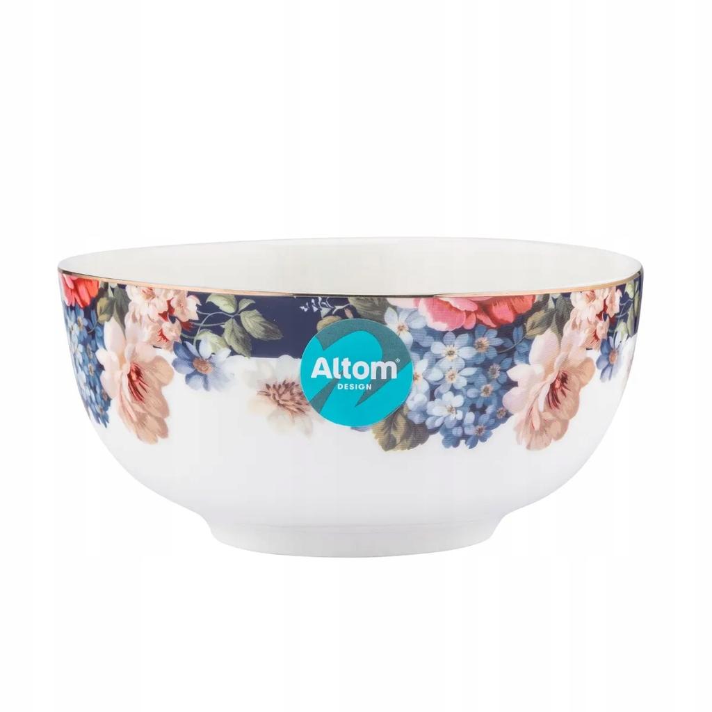 Miska Porcelanowa Salaterka Biała W Kwiatki 14cm 600ml 1szt Róża