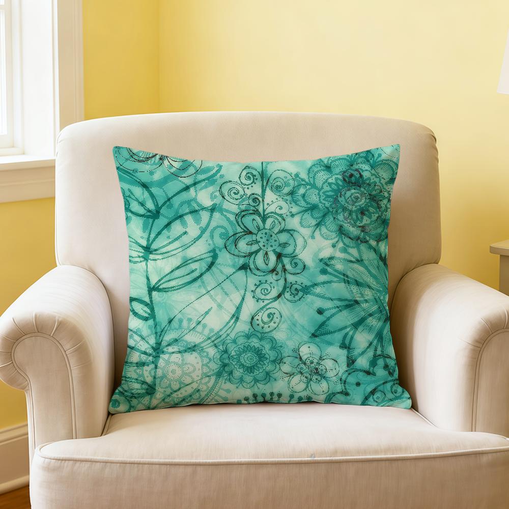 fashion Floral bird art Bohemian vintage soft Comfortable Pillow Case for Sofa Living Room Home office Decor Protective Covers
