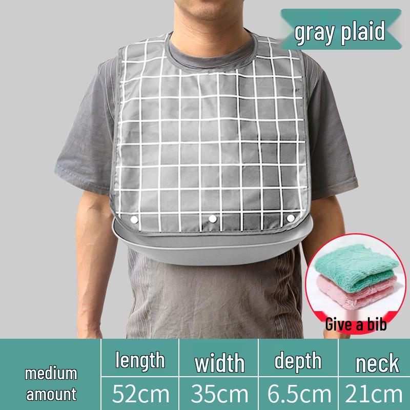 Waterproof 3D Leak-Proof Adult Bib for Elderly Patients