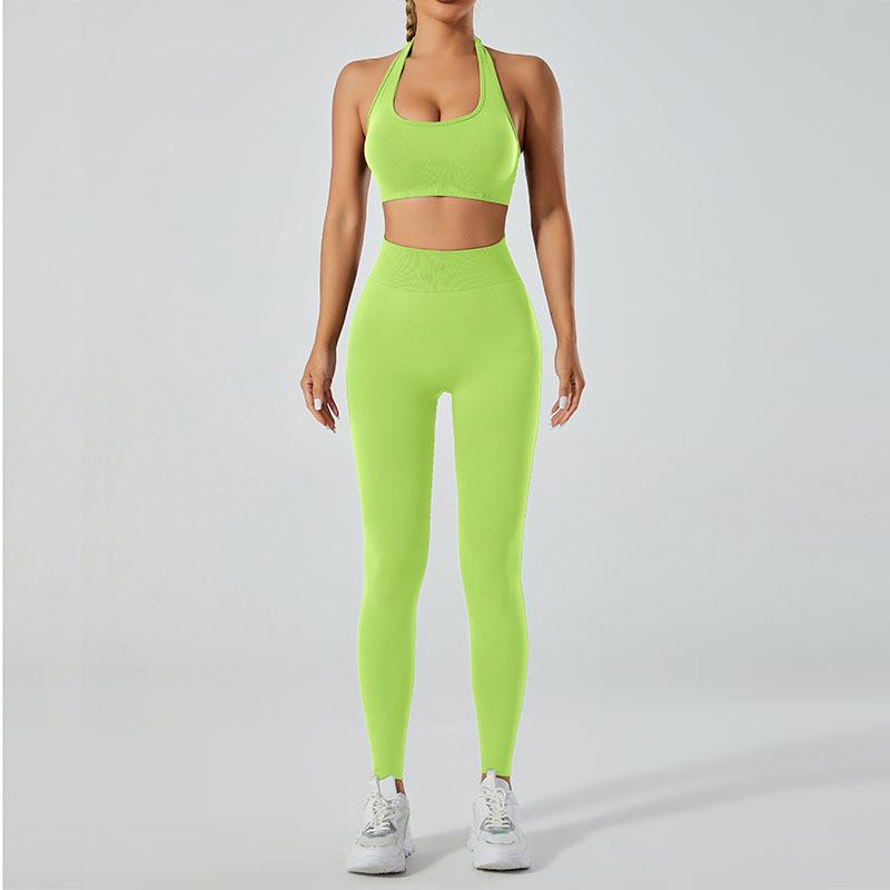 Yoga-Outfit für Damen High-Impact Sportbekleidung mit feuchtigkeitsableitendem und atmungsaktivem Stoff für Fitness und Laufen