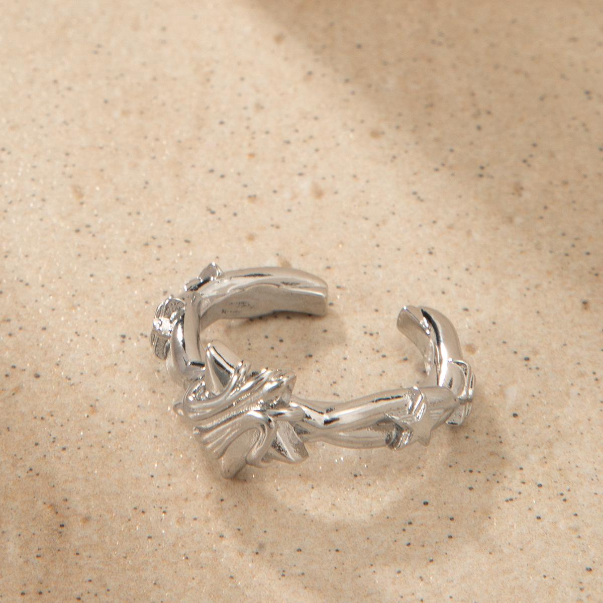 

Модный дизайн Sense Pentagram Открытое кольцо Звезда Многослойное кольцо 18K Настоящее золото Ювелирные изделия Opening adjustable