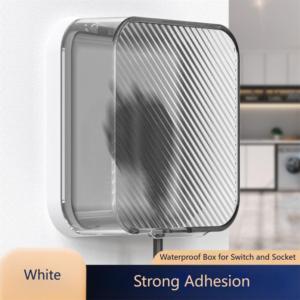 

Waterproof Outlet Cover Sticker No Drill Installation for Bathroom Kitchen IP24 Splash Proof Transparent PS Box білий