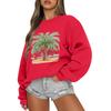 Women  Tops Women's Long Sleeve Sweatshirt Casual Crewneck Loose Fit Pollover Fleece Tops