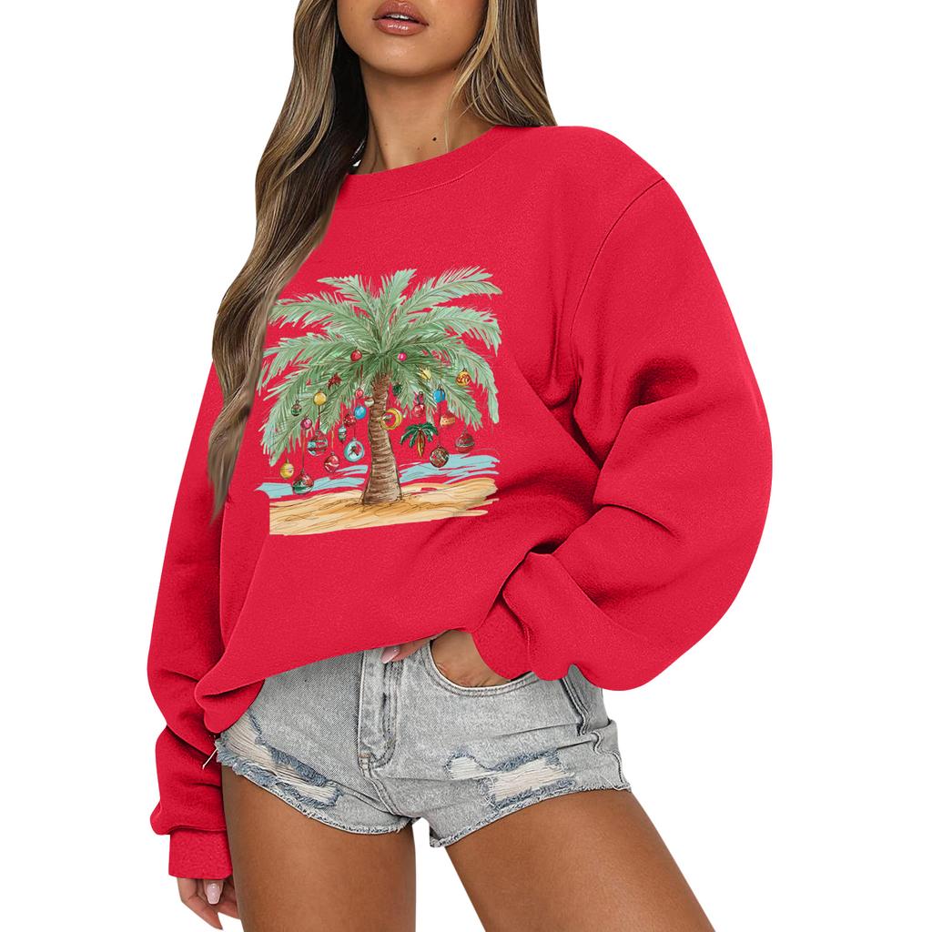 Women  Tops Women's Long Sleeve Sweatshirt Casual Crewneck Loose Fit Pollover Fleece Tops