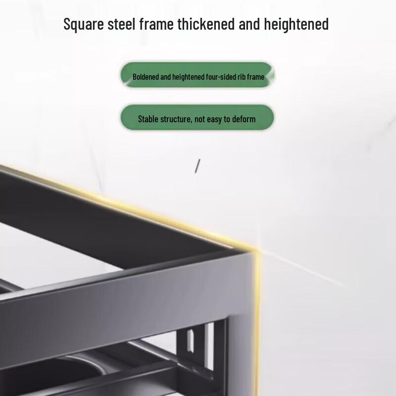 Modern Carbon Steel Pull-Out Kitchen Cabinet Spice Rack